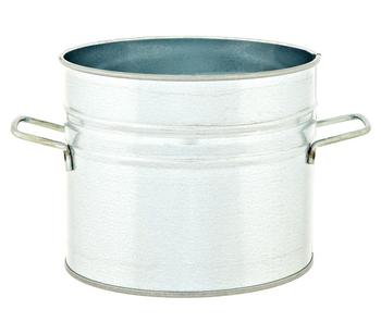 Dehner Zink-Topf, Ø 18 cm, Silber - Stahl