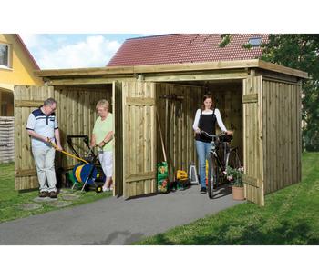 Weka Lagerhaus 607 Variante 3, ca. B408/H214/T318 cm