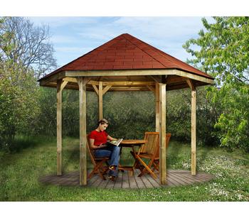 Weka Pavillon 656 inkl. Dachschindeln, Natur