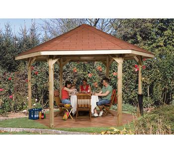 Weka Pavillon 656 inkl. Dachschindeln, Natur