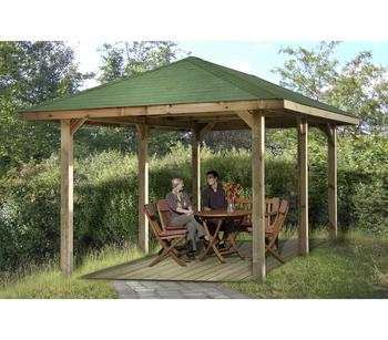 Weka Premium-Carport 651 Gr. 1, ca. B584/H291/T333 cm, Natur - Fichtenholz / Kiefernholz