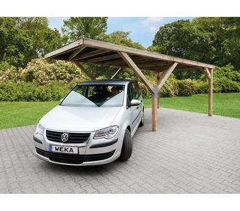 Weka Einzelcarport Stahldach, ca. B306/H250/T606 cm - Kiefernholz / Stahl