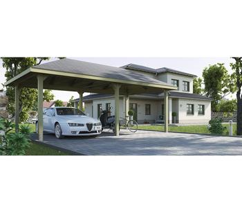 Weka Premium-Carport 651 Gr. 3, ca. B778/H316/T433 cm, Natur - Fichtenholz / Kiefernholz