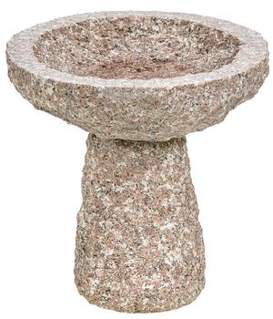 Dehner Granit-Vogeltränke, Ø 35 cm, Grau / Braun - Granit