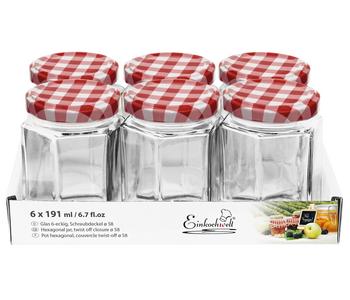 Einkochwelt Einkochglas, 191 ml, 6er-Set