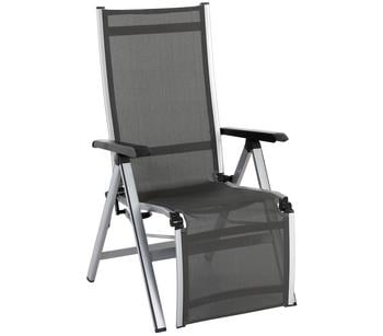 MWH Relaxsessel Elements, silber, Dunkelgrau / Silber Schwarz - Aluminium Textilene