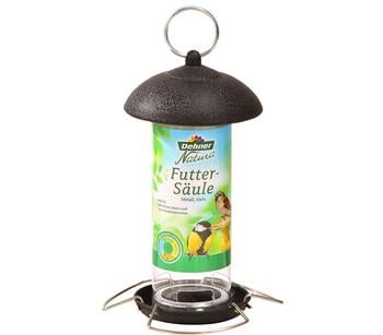 Dehner Natura Premium Futtersäule, Metall, klein, Schwarz - Metall