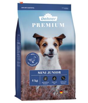 Dehner Premium Trockenfutter für Hunde Mini Junior, Ente & Kartoffel