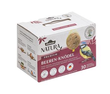 Dehner Natura Premium Wildvogelfutter Beeren-Meisenknödel im Karton, mit Netz, 30 Stk.