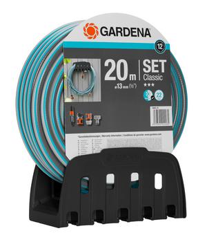 GARDENA Wandhalterung mit Schlauch 13 mm (1/2''), ca. B33/H33/T11 cm