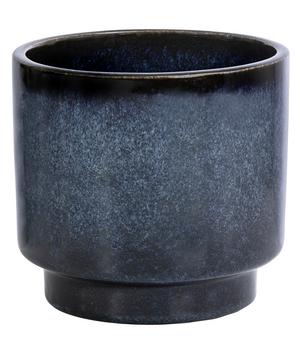 Dehner Keramik-Übertopf Pavone, rund, blau