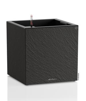 LECHUZA Kunststoff-Topf Canto Slatestone inkl. Pflanzeinsatz, quadratisch