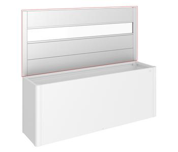 Biohort Sichtschutz mit Acrylglas für HochBeet 4x1, ca. B397/H91/T4 cm