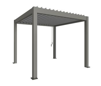 Biohort Pergola 3 x 3, ca. B312/H255/T312 cm, quarzgrau/silber-metallic