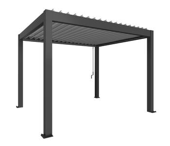 Biohort Pergola 3,5 x 3, ca. B367,5/H255/T312 cm, dunkelgrau/silber-metallic