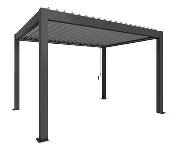 Biohort Pergola 4 x 3, ca. B404,5/H255/T312 cm, dunkelgrau/silber-metallic