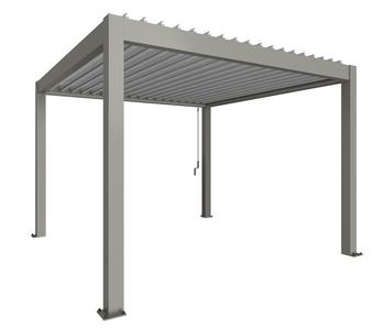 Biohort Pergola 3,5 x 3,5, ca. B367,5/H255/T367,5 cm, quarzgrau/silber-metallic