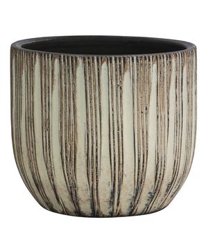 Dehner Keramik-Übertopf Athena, konisch, creme