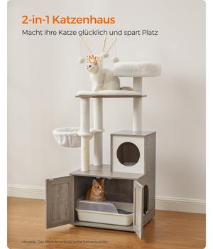 Feandrea Kratzbaum mit Katzenklo-Schrank, ca. | Dehner