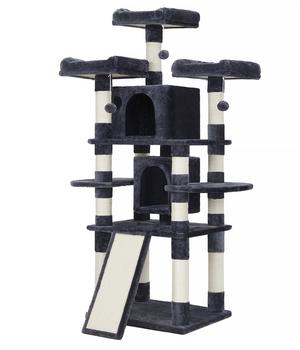 Feandrea Kratzbaum, hellgrau/creme, ca. B60/H172/T55 cm