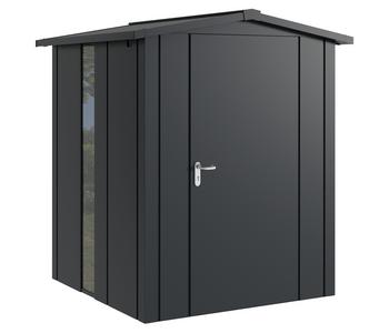 Hörmann Metallgerätehaus Juno JSD2 L-Sk Motiv Design bodentiefes Fenster, ca. B189/H219/T181 cm