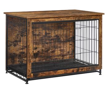 Feandrea Hundekäfig, vintage brown, ca. B98/H68/T65 cm