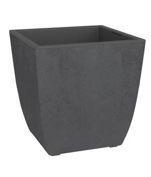 EDA Kunststoff-Pflanztopf Diva Basalt, quadratisch, anthrazit