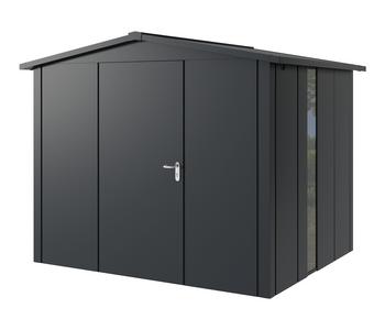 Hörmann Metallgerätehaus Juno JSD9 L-SK Motiv Design bodentiefes Fenster, ca. B285/H227/T237 cm