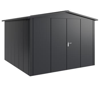 Hörmann Metallgerätehaus Juno JSD14 L-Sk Motiv Design mit Doppeltür, ca. B333/H231/T325 cm