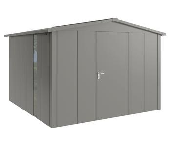 Hörmann Metallgerätehaus Juno JSD14 L-Sk Motiv Design bodentiefes Fenster, ca. B333/H231/T325 cm