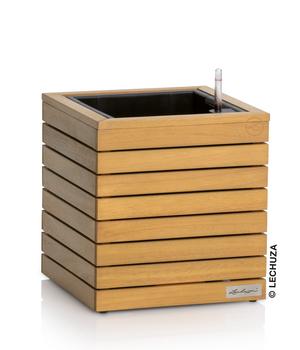 LECHUZA® Holz-Kasten PALO Natural Wood 35, quadratisch