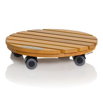 LECHUZA® Rolluntersetzer Natural Wood, rund