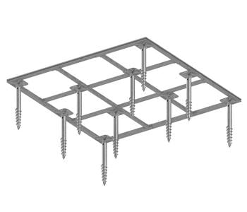 Hörmann Stahl-Schraubfundament für Gerätehaus Juno JSD/JFD 4/5/8, 10 Schrauben