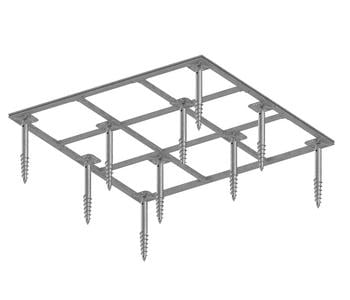 Hörmann Stahl-Schraubfundament für Gerätehaus Juno JSD 1-3, 7 Schrauben