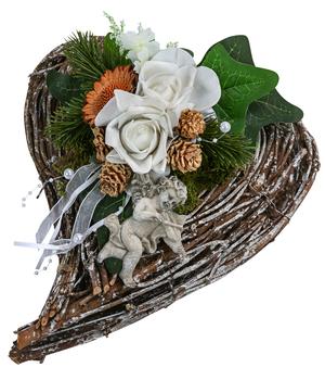 Grabgesteck Bristol, herzförmig, ca. B31/H13/T25 cm