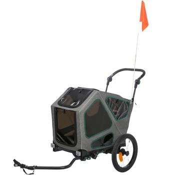 Trixie Hunde-Fahrradanhänger, grau/salbei