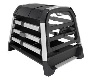 THULE Allax threshold compatible XS Hundetransportbox für Fahrzeuge mit Ladekante, ca. B50/H50/T66-72 cm