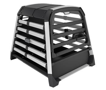 THULE® Allax threshold compatible M Compact Hundetransportbox für Fahrzeuge mit Ladekante, ca. B65/H65/T77-82 cm