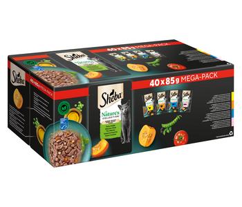 Sheba® Nassfutter für Katzen Nature's Collection in Sauce Multipack Adult, Feine Vielfalt, 40 x 85 g