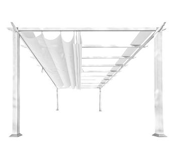 Paragon Outdoor-Pergola Florida 1111, inkl. Sonnensegel weiß, ca. B350,4/H235/T350 cm