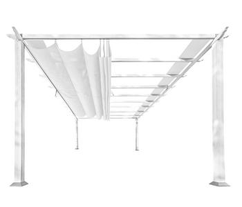 Paragon Outdoor-Pergola Florida 1116, inkl. Sonnensegel weiß, ca. B350,4/H236/T505 cm