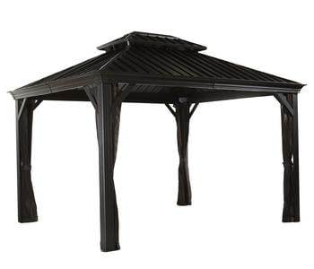 Sojag Outdoor-Pavillon Messina 1012, inkl. Moskitonetz anthrazit, ca. B363/H291,5/T298 cm
