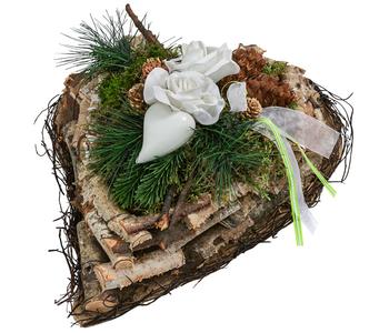 Grabgesteck Sören, herzförmig, ca. B30/H16/T26 cm