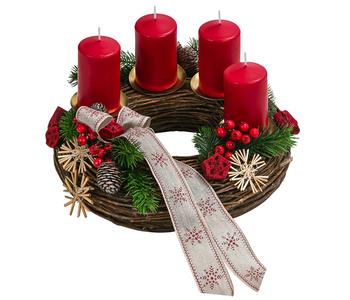 Adventskranz Tradition Weide, ca. Ø30/H20 cm