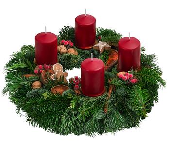 Adventskranz Weihnachtsbäckerei, ca. Ø35/H20 cm