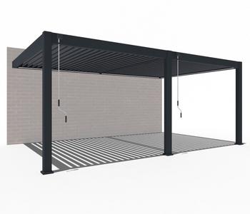 Weide Wand-Pergola Deluxe Plus 4x6, ca. B600/H255/T400 cm