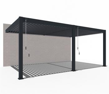 Weide Wand-Pergola Deluxe Plus 4x8, ca. B800/H255/T400 cm
