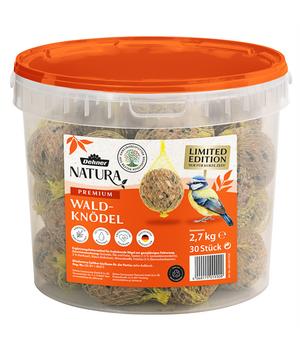 Dehner Natura Premium Wildvogelfutter Wald-Meisenknödel im Eimer, mit Netz, 30 Stk.