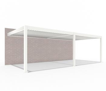 Weide Wand-Pergola LED E-Deluxe Plus 4x8, ca. B800/H255/T400 cm