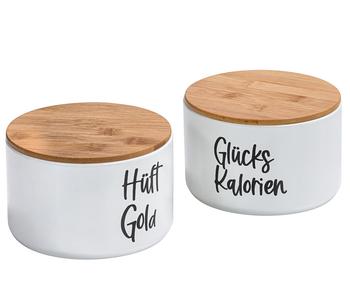 Boltze Vorratsdosen-Set Yummu, 2-teilig, ca. Ø16/H11 cm